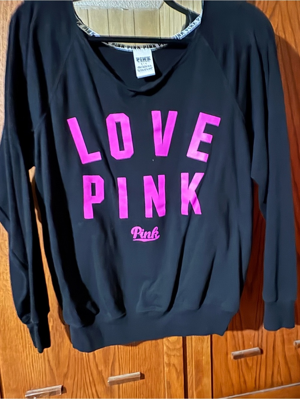Victoria's Secret PINK Black and White Logo Pullover